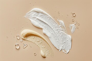 Obraz premium Variety of Skincare Creams on Beige Background