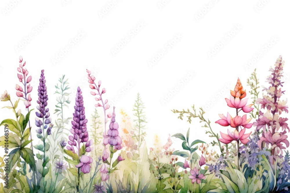 Sticker garden border landscape lavender outdoors.