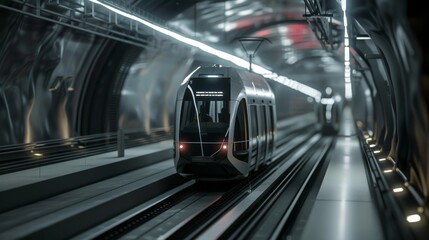 Future Travel AIPowered Light Rail Journey Through the Urban Landscape