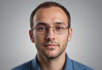 Fototapeta premium Portrait view of a regular Mathematician , candid, social media, avatar image, plain solid background