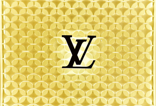 BANGKOK - May 15, 2024 : Close up logo Louis Vuitton front store in Siam Paragon Shopping mall in Bangkok