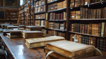 Fototapeta premium Write about the educational programs offered by document archives. Describe workshops, exhibitions, and outreach initiatives,