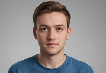 Fototapeta premium Portrait view of a regular Kohen , candid, social media, avatar image, plain solid background