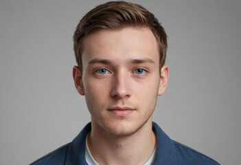 Fototapeta premium Portrait view of a regular Kohen , candid, social media, avatar image, plain solid background