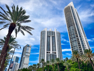 Sunny Isles Beach, Florida - Trump Grande towers.
