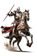 Fototapeta premium Knight horse weapon animal.