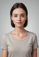 Portrait view of a regular Interior Designer , candid, social media, avatar image, plain solid background