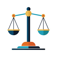 A balanced scale art vector