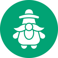 Gnome glyph circle icon