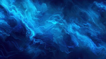 Obraz premium Abstract Blue Smoke on Dark Background for Modern Art or Tech Design