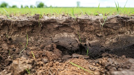 Soil Erosion: The degradation of soil caused by the removal of topsoil through water, wind, or farming, leading to reduced land fertility and increased erosion risks.

