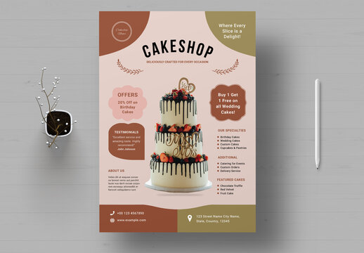 Cakeshop Flyer Template
