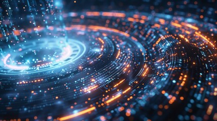 Obraz premium Futuristic Digital Light Patterns