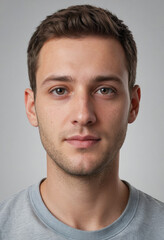 Obraz premium Portrait view of a regular Mobed , candid, social media, avatar image, plain solid background