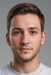 Obraz premium Portrait view of a regular Mobed , candid, social media, avatar image, plain solid background