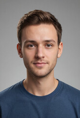 Fototapeta premium Portrait view of a regular Mobed , candid, social media, avatar image, plain solid background