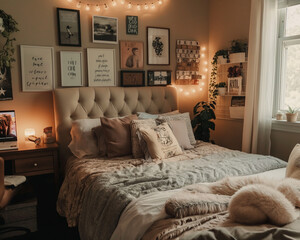 Stylish and Functional College Apartment Bedroom