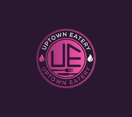 Fototapeta premium Uptown Eatery logo design vector template 