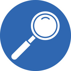 Magnifier glyph circle icon