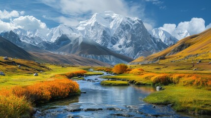 Obraz premium Mountain Landscape with Stream