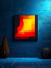 modern interior with painting