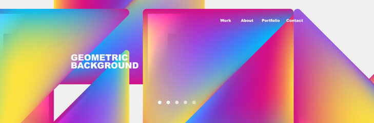 Fototapeta premium Gradient triangles composition with bright fluid colors. Vector Illustration For Wallpaper, Banner, Background, Card, Book Illustration, landing page