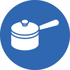 Saucepan glyph circle icon