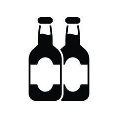 beer bottle icon vector design template simple and clean