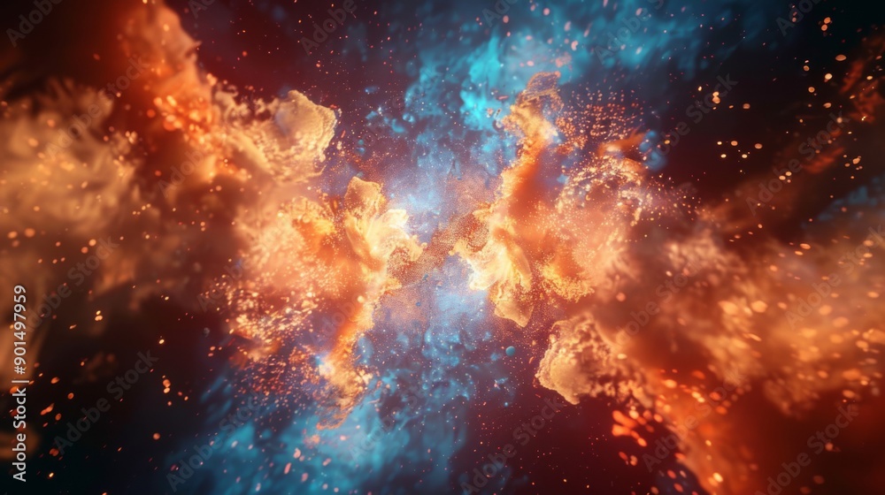 Wall mural Stellar Explosion Abstract