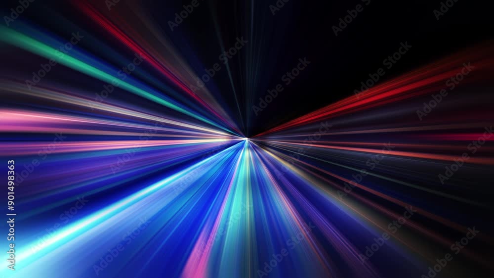 Sticker abstract creative vj loop colorful radial shine flare light for technology and communication backgro