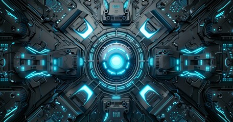 Fototapeta premium Digital author font, cyber font, advertising discount banner. Creative template for cyber monday.