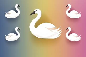 Fototapeta premium swans made by midjourney