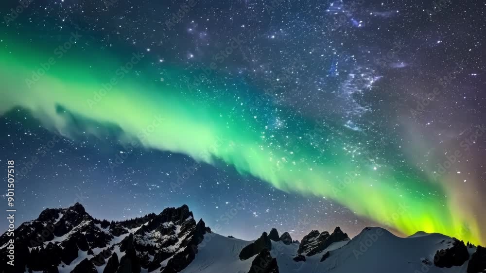 Poster amidst the frigid temperatures the vibrant lights of the aurora borealis create a sense of warmth an