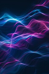 Obraz premium Background with abstract cyber lights. Stock photo