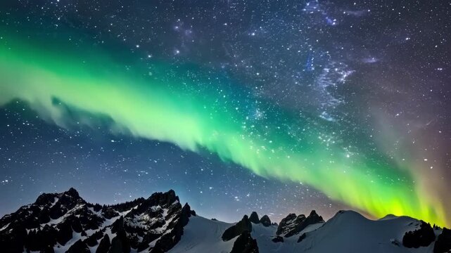 Amidst the frigid temperatures the vibrant lights of the aurora borealis create a sense of warmth and wonder in the mountain landscape.