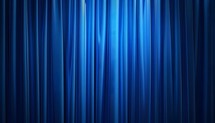 Obraz premium Blue curtain in theater.