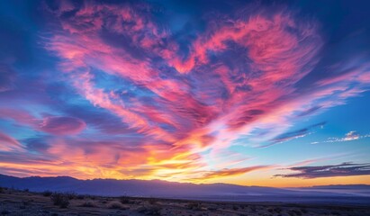 Obraz premium Spectacular Colorful Clouds at Desert Dusk