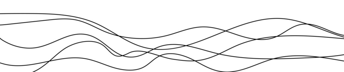 Thin curved wavy lines