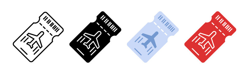 Air ticket icon. Boarding pass symbol. Plane flight ticket vector illustration. Airline pass sign. Travel by plane pictogram. © Chelpanoff