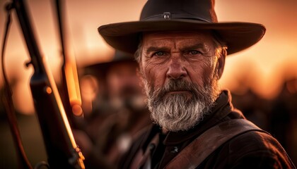 Historic event reenactment with accurate period costumes, Vintage, Sepia tones, Photography