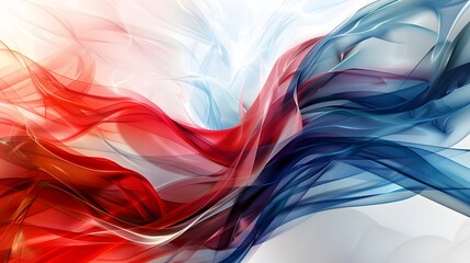 Dynamic Flow of Red and Blue Waves in a Soft Abstract Design