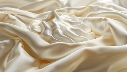 Obraz premium silk, satin, fabric, texture, gold, textile, material, cloth, pattern, decoration, wave, luxury, soft, golden, shiny, smooth, drapery, silky, color, backdrop, shine, design, fashion, cream, elegant