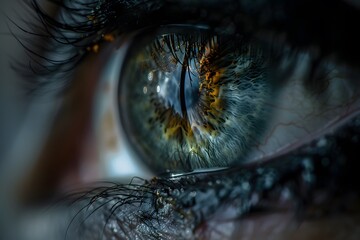 Captivating Close-Up of a Colorful Eye with Intricate Details