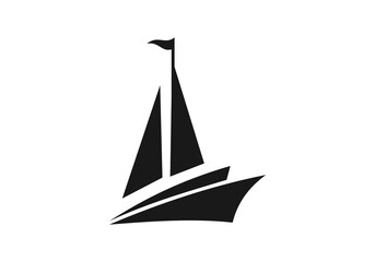 sailboat icon logo template vector illustration cruise business icon