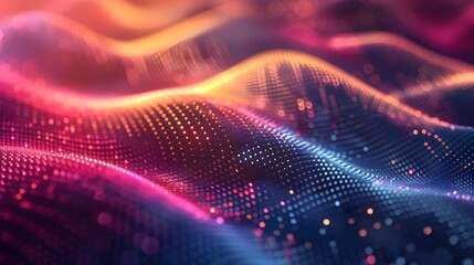 Vibrant Digital Waves: A Stunning Display of Colorful Patterns and Light