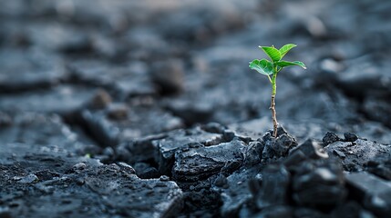 Seedling among ruins, symbolizing rebirth after destruction, Seedling, Resilience, history