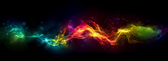 Obraz premium Abstract Fiery Light Streams Created with Generative AI Technology