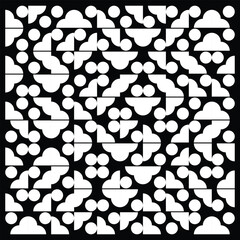 Bauhaus geometric pattern background, vector abstract circle, triangle and square lines art. Yellow, blue, red and green color, trendy Bauhaus pattern backgrounds set