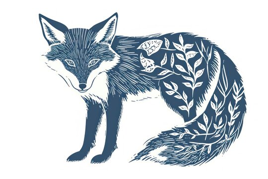 recommend clip art: Antique of antiquities fox drawing sketch animal.