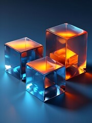 abstract 3d cubes